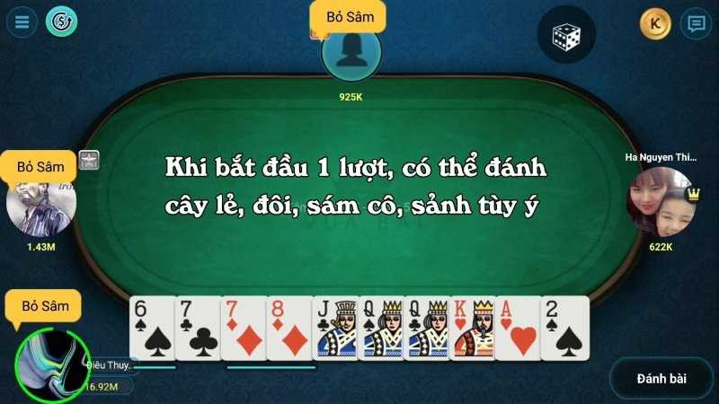 Thi chơi Sâm lốc vẫn chia thứ tự các con bài để đảm bảo thắng thua