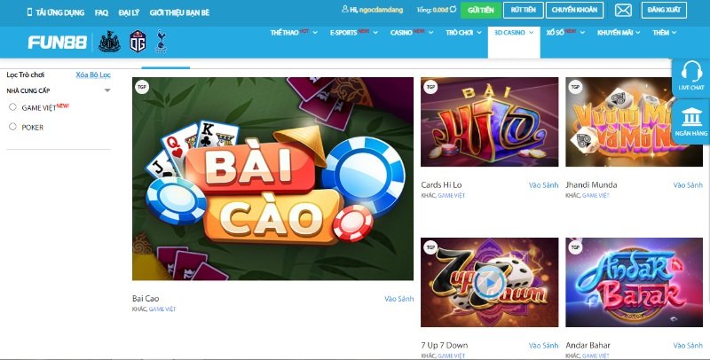 3D Casino là sảnh chơi cung cấp đa dạng game đánh bài được mô phỏng