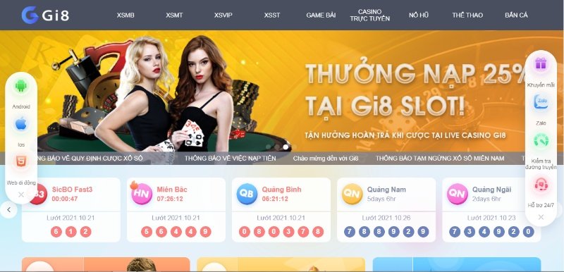 Nhà cái Gi8 mới đi vào hoạt động chính thức trên thị trường bắt đầu từ năm 2020