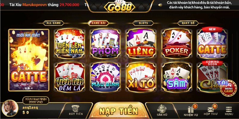 Sảnh chơi Minigame tại cổng cá cược này có khá nhiều trò chơi