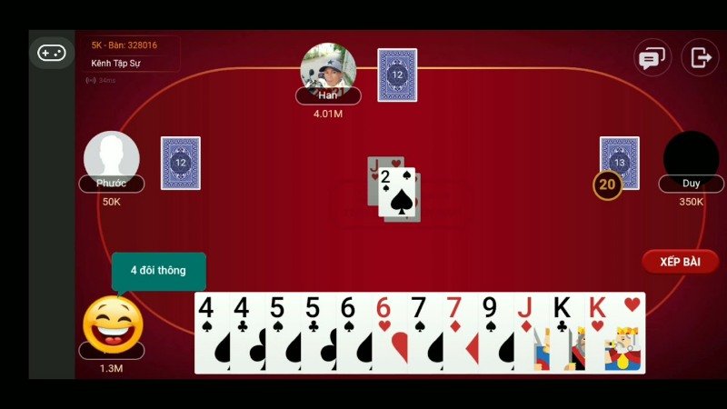 Ba đôi thông là gì trong game bài tiến lên miền Nam?